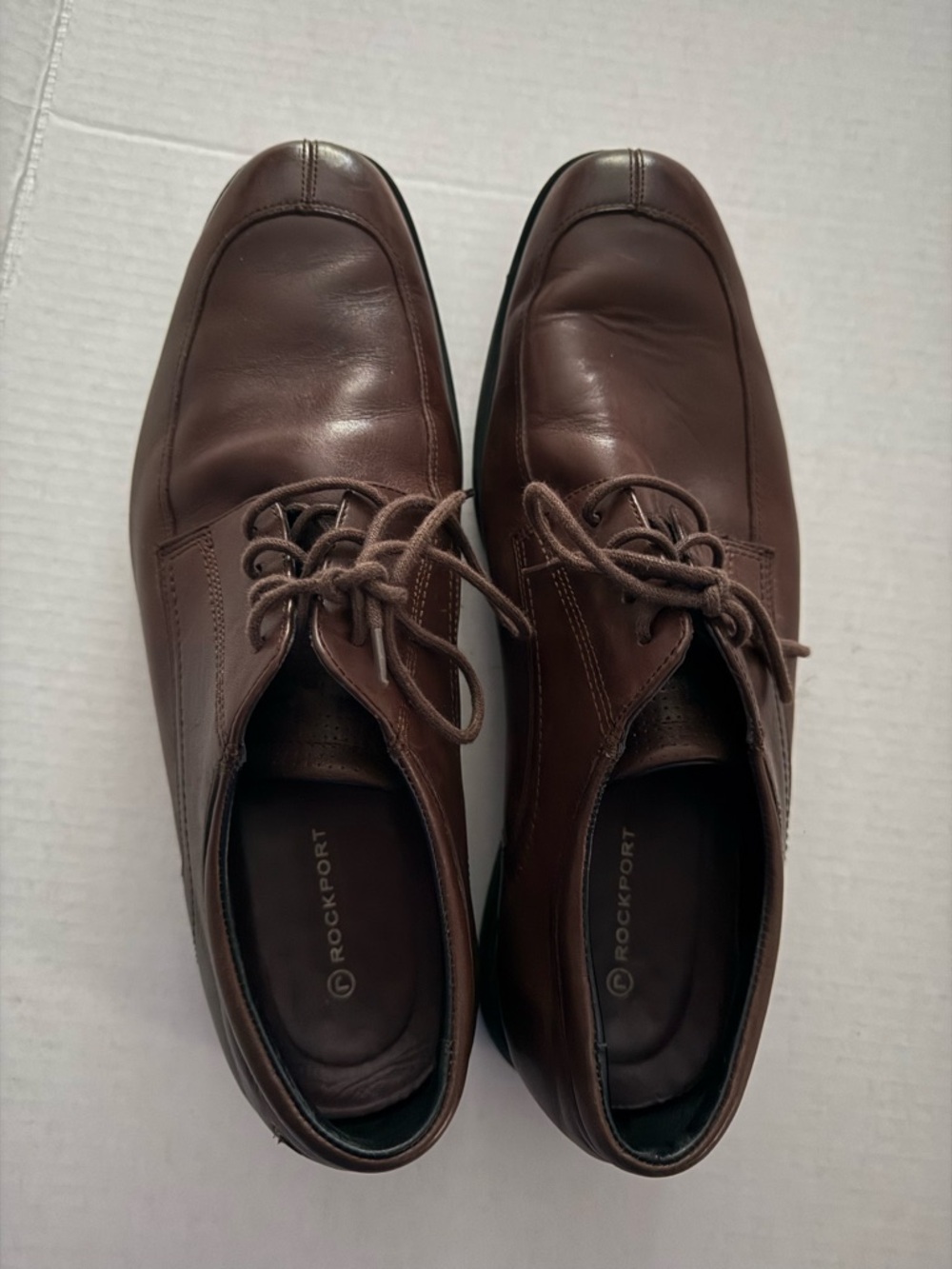 Rockport Brown Leather Lace-Up Oxfords
